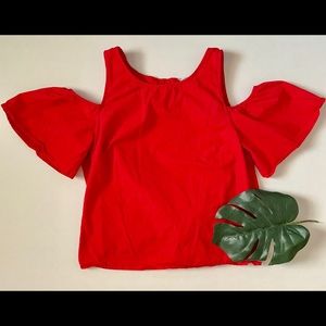 Open Back Cold Shoulder Top